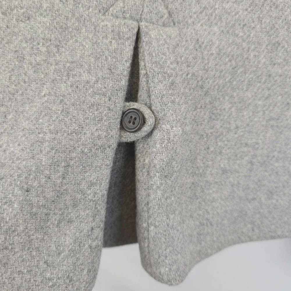 J.Crew Womens 8 Stadium Cloth Gray Wool Coat Nello Gori Jacket Quiet Luxury City - Picture 13 of 16